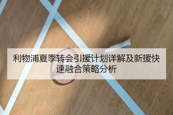 利物浦夏季转会引援计划详解及新援快速融合策略分析
